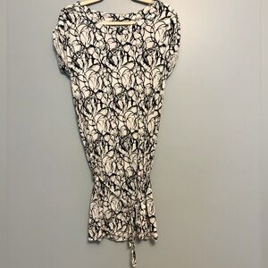 Calvin Klein B&W drop waist dress